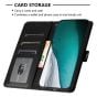 Brilliance LUX iPhone 15 Pro Max Flip PU Leather Wallet Crocodile Print Card Pockets with Wrist Strap Case Black