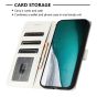 Brilliance LUX Samsung S23 Ultra Flip PU Leather Wallet Crocodile Print Card Pockets with Wrist Strap Case White