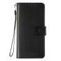 Brilliance LUX iPhone 14 Flip PU Leather Wallet Classic Card Pockets with Wrist Strap Case Black