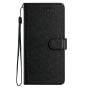 Brilliance LUX iPhone 15 Flip PU Leather Wallet Silk Print Card Pockets with Wrist Strap Case Black