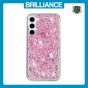 Brilliance LUX Samsung S24 Big Hole TPU Star Glitter Crystal Clear Case Pink