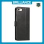 Brilliance LUX iPhone 6/7/8 Book Flip Soft PU Leather Wallet with Card Pockets Case Black