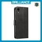 Brilliance LUX iPhone XR Book Flip Soft PU Leather Wallet with Card Pockets Case Black