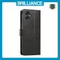 Brilliance LUX Samsung A05 4G Book Flip Soft PU Leather Wallet with Card Pockets Case Black
