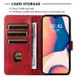 Brilliance LUX iPhone 6P/7P/8P Book Flip Soft PU Leather Wallet with Card Pockets Case Red