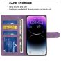 Brilliance LUX iPhone 12 Pro Max Flip Premium PU Leather Wallet Business Style with Card Pockets Case Purple