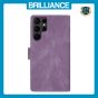 Brilliance LUX Samsung S23 Ultra Flip Premium PU Leather Wallet Business Style with Card Pockets Case Purple