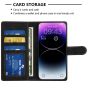 Brilliance LUX iPhone 15 Plus Flip Premium PU Leather Wallet Business Style with Card Pockets Case Black