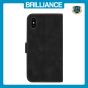 Brilliance LUX iPhone XS Max Flip Premium PU Leather Wallet Business Style with Card Pockets Case Black