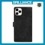 Brilliance LUX iPhone 13 Pro Max Flip Premium PU Leather Wallet Business Style with Card Pockets Case Black