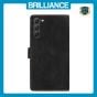 Brilliance LUX Samsung S23 Flip Premium PU Leather Wallet Business Style with Card Pockets Case Black
