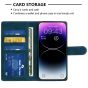 Brilliance LUX iPhone 13 Pro Max Flip Premium PU Leather Wallet Business Style with Card Pockets Case Blue