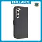 Brilliance LUX Samsung S24 Plus Flip Book PU Leather Wallet  Holder & Stand with Card Pockets Case Black