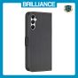 Brilliance LUX Samsung A05S Flip Book PU Leather Wallet Holder & Stand with Card Pockets Case Black