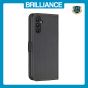 Brilliance LUX Samsung A25 5G Flip Book PU Leather Wallet Holder & Stand with Card Pockets Case Black
