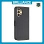 Brilliance LUX Samsung A14 4G/5G Flip Book PU Leather Wallet Holder & Stand with Card Pockets Case Black