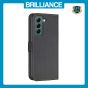 Brilliance LUX Samsung S21 FE/S21 LITE Flip Book PU Leather Wallet Holder & Stand with Card Pockets Case Black