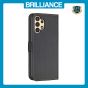 Brilliance LUX Samsung A32 5G Flip Book PU Leather Wallet Holder & Stand with Card Pockets Case Black