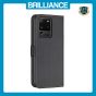 Brilliance LUX Samsung S20 Ultra Flip Book PU Leather Wallet Holder & Stand with Card Pockets Case Black