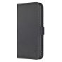 Brilliance LUX iPhone 15 Flip Book PU Leather Wallet Holder & Stand with Card Pockets Case Black