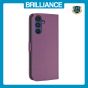 Brilliance LUX Samsung A15 5G Flip Book PU Leather Wallet Holder & Stand with Card Pockets Case Purple