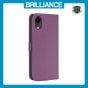 Brilliance LUX iPhone XR Flip Book PU Leather Wallet Holder & Stand with Card Pockets Case Purple