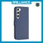 Brilliance LUX Samsung S24 Plus Flip Book PU Leather Wallet Holder & Stand with Card Pockets Case Blue