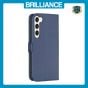 Brilliance LUX Samsung S23 Plus Flip Book PU Leather Wallet Holder & Stand with Card Pockets Case Blue