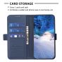 Brilliance LUX iPhone 14 Pro Max Flip Book PU Leather Wallet  Holder & Stand with Card Pockets Case Blue