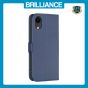 Brilliance LUX iPhone XR Flip Book PU Leather Wallet Holder & Stand with Card Pockets Case Blue