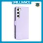 Brilliance LUX Samsung S23 Flip Book PU Leather Wallet Holder & Stand with Card Pockets Case Light Purple