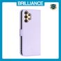 Brilliance LUX Samsung A14 4G/5G Flip Book PU Leather Wallet  Holder & Stand with Card Pockets Case Light Purple