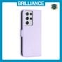 Brilliance LUX Samsung S21 Ultra Flip Book PU Leather Wallet  Holder & Stand with Card Pockets Case Light Purple