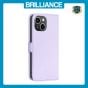 Brilliance LUX iPhone 15 Plus/14 Plus Flip Book PU Leather Wallet Holder & Stand with Card Pockets Case Light Purple