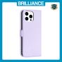 Brilliance LUX iPhone 13 Pro Max Flip Book PU Leather Wallet  Holder & Stand with Card Pockets Case Light Purple