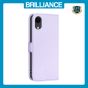 Brilliance LUX iPhone XR Flip Book PU Leather Wallet  Holder & Stand with Card Pockets Case Light Purple