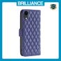 Brilliance LUX iPhone XR Flip Book PU real Leather Wallet Holder & Kickstand with Card Pockets Case Blue