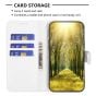 Brilliance LUX iPhone 13 Pro Max Flip Book PU real Leather Wallet Holder & Kickstand with Card Pockets Case White