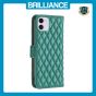 Brilliance LUX iPhone 11 Flip Book PU real Leather Wallet Holder & Kickstand with Card Pockets Case Green