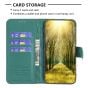 Brilliance LUX iPhone 11 Flip Book PU real Leather Wallet Holder & Kickstand with Card Pockets Case Green