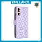 Brilliance LUX Samsung S21 Plus Flip Book PU real Leather Wallet Holder & Kickstand with Card Pockets Case Purple