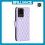 Brilliance LUX Samsung S20 Ultra Flip Book PU real Leather Wallet Holder & Kickstand with Card Pockets Case Purple