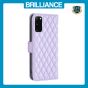 Brilliance LUX Samsung S20 Flip Book PU real Leather Wallet Holder & Kickstand with Card Pockets Case Purple