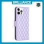 Brilliance LUX iPhone 12 Pro Max Flip Book PU real Leather Wallet Holder & Kickstand with Card Pockets Case Purple