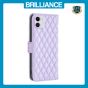 Brilliance LUX iPhone XR Flip Book PU real Leather Wallet Holder & Kickstand with Card Pockets Case Purple