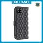 Brilliance LUX Samsung A42 5G Flip Book PU real Leather Wallet Holder & Kickstand with Card Pockets Case Black
