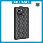 Brilliance LUX iPhone 15 Flip PU Photo Frame Leather Up And Down Wallet with Card Pockets Case Black