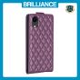 Brilliance LUX iPhone XR Flip PU Photo Frame Leather Up And Down Wallet with Card Pockets Case Purple