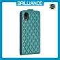 Brilliance LUX iPhone XR Flip PU Photo Frame Leather Up And Down Wallet with Card Pockets Case Green