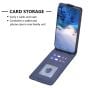 Brilliance LUX iPhone 13 Pro Max Flip PU Photo Frame Leather Up And Down Wallet with Card Pockets Case Blue
